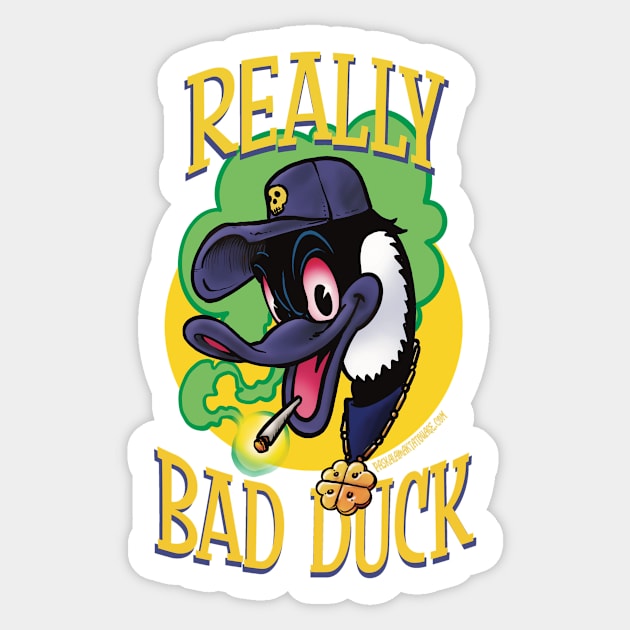 really bad duck Sticker by Paskalamak